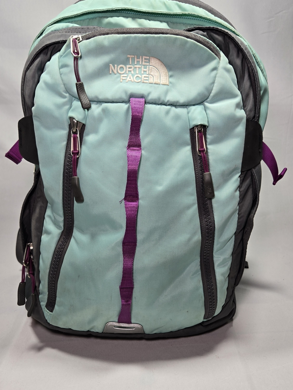 The North Face Surge II Transit Backpack Aqua Laptop Bag Hiking Travel